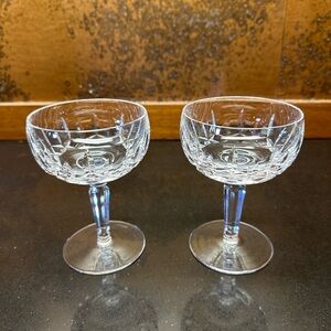 Waterford Crystal Kildare Champagne Coupe Sherbet Glasses Set Of 2